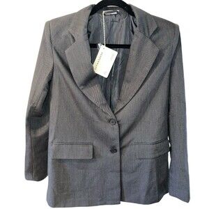 Peppermayo blazer Womens Sz 0 Maggie Gray jacket Academia Preppy Timeless New